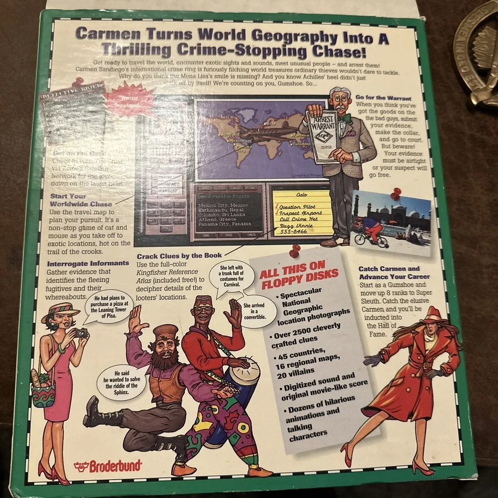 Vintage MacSoftware,Where In The World Is Carmen Sandiego,Where In USA 93 Bigbox